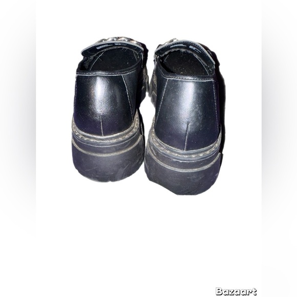 No Boundaries Chunky Heeled Lug Sole Platform Loafers Preppy Academia Gothic 10 - Picture 4 of 6